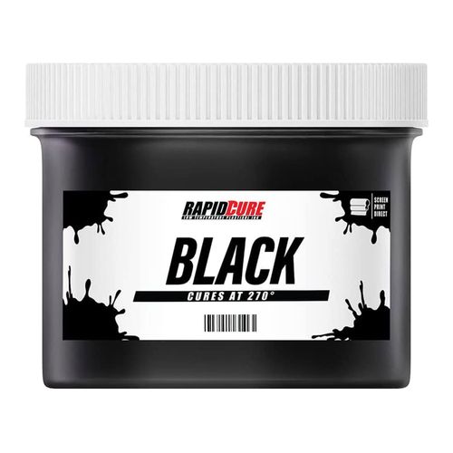 Rapid Cure® Screen Printing Ink Black (8oz.) - Plastisol Ink for Screen Printing, Fast Curing Fabric Paint - Screen Print Direct®, USA Made