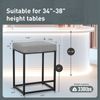 Counter Height Bar Stools Set of 2 Kitchen Island Barstools Backless Houndstooth