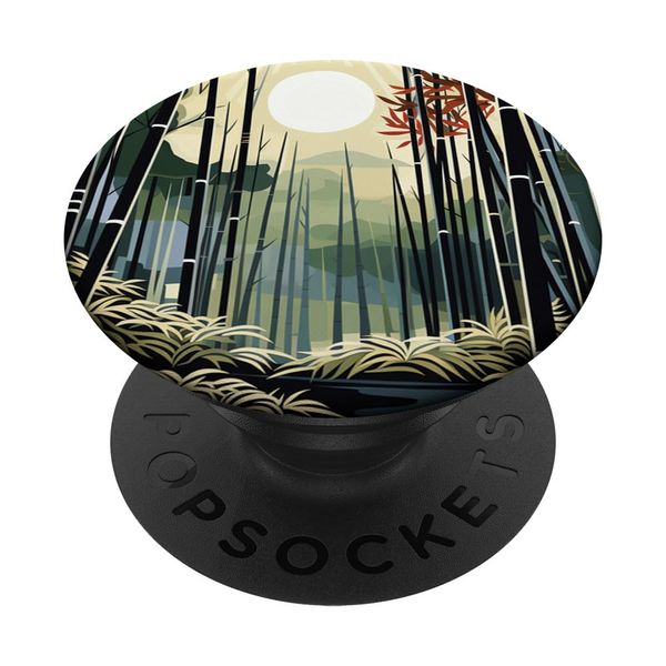 Bambus Splendor Navigating the Vibrant Forest Leinwand PopSockets mit austauschbarem PopGrip