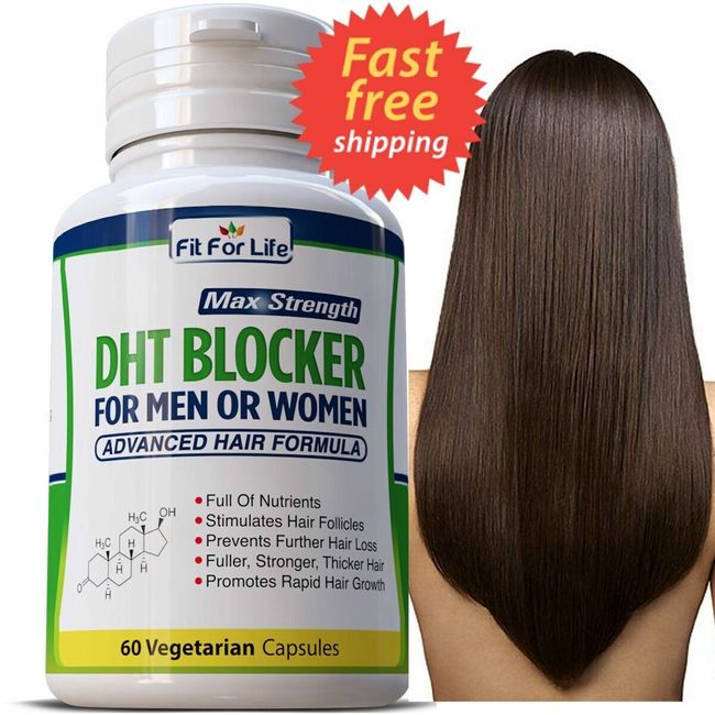 NATURAL DHT BLOCKER HAIR FAST GROWTH HERBAL PILLS PREVENT ANTI LOSS STIMULATE