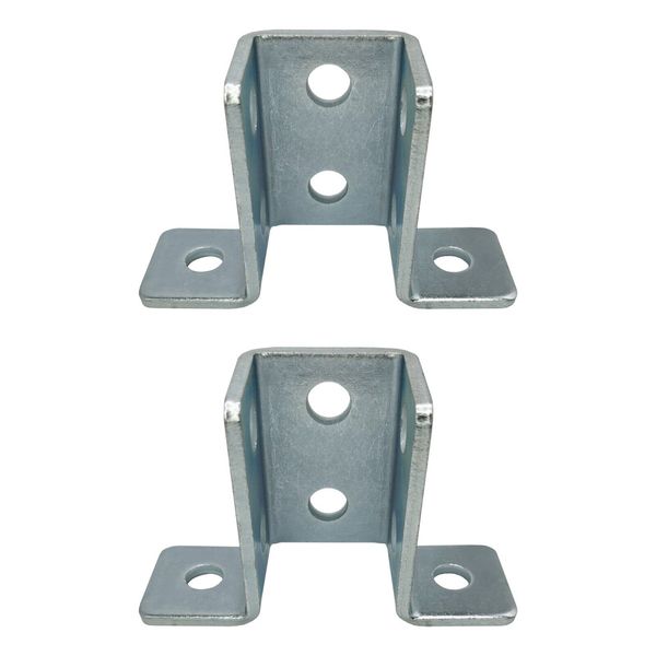 (2) 8 Hole, Wing Shaped 90 Degree Connector Bracket for 1-5/8" Strut Channel
