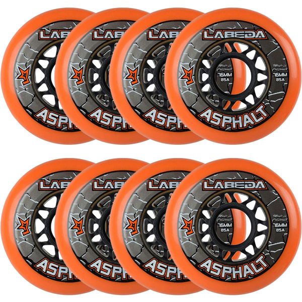 Labeda Asphalt Outdoor Inline Hockey Wheels | 76mm (76mm, 8-Pack)