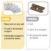 Bates- Single Edge Razor Blades, 200 Pack, Silver, Razor Blades Single Edge