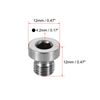 sourcing map Stainless Steel Inner Hex Head M8x1 Pipe Fitting Plug with Seal Ring for Terminate Pipe Ends 2Pcs