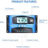 100A MPPT Solar Charge Controller, Solar Charger Controller with LCD Display, Dual USB, Multiple Load Control Modes, MPPT Technical Maximum Charging Current