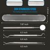 3Pcs Dental Tools, Professional Dental Picks for Teeth Cleaning, 100% Surgical 304 Stainless Steel Plaque Remover for Teeth, Dental Mirror, Hygiene Set, Scraper Oral Care Kit To Remove Tartar.