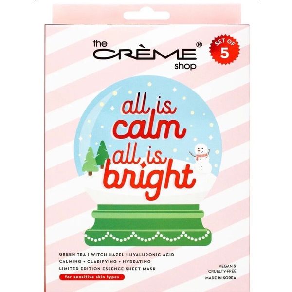 The Crème Shop All Is Calm All Is Bright Sheet Mask, 5-Pk.