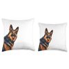 German Shepherd Peeking Around Corner Dog Lovers Throw Pillow