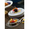 Lillian Table settings 7.5 inch Pebbled Plastic Dinner Plates Clear 10 Pack.