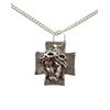 Silver Plated Necklace Jesus Face Mask Bust Pendant