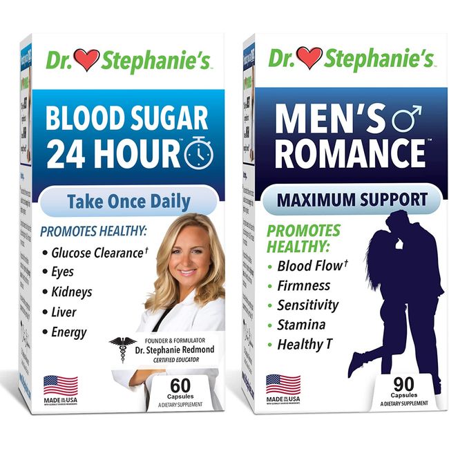 Pharmaganics Dr. Stephanie's Men's Health 2 Pack - 24 Hour Support & Men's Romance