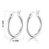 Philip Jones Sterling Silver 20mm Hoop Earrings