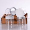 6PCS 200ML 1OZ Empty Refillable Transparent Plastic Cream Bottle with Clear Screw Lid Portable Cosmetic Make Up Sample Storage Container Jar Holder for Mask Lotion Lip Balm Eye Cream