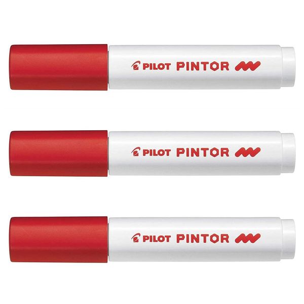PILOT Pintor Pigment Markers Pack of 3 Medium Redaa