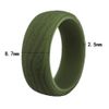 Akemaio 5pcs Silicone Wedding Band for Men Bark Texture Wedding Bands Rings for Athletes Crossfit Workout
