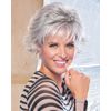 Raquel Welch Voltage Short Layered Synthetic Wig by Hairuwear, Petite Cap, SS4/10 Shaded Iced Java