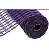 Poly Burlap Check Deco Mesh, 10 Inches x 10 Yards, Purple