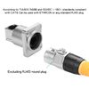 YACSEJAO Shielded RJ45 Interface Waterproof Socket D-Type Module Panel Mounting Shielded RJ45 Female to Female LAN Network Bulkhead Pass Through Socket (90 Degree)