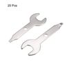 sourcing map Electrical Grinder Wrench, 9.5mm Single Open End Wrench Spanner 20pcs