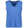 Samoon Ladies Plain V-Neck Sleeveless Sweater Vest, Blue Bonnet
