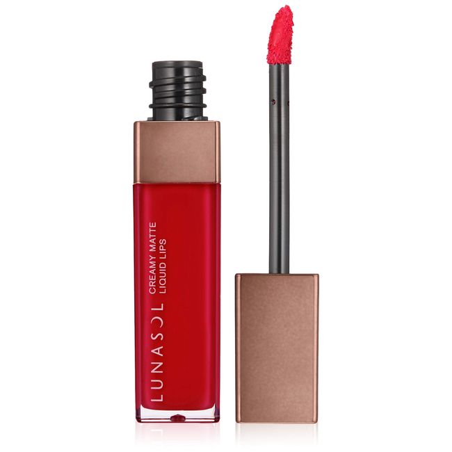 Lunasol Creamy Matte Liquid Drips 03 Cranberry Red Lipstick