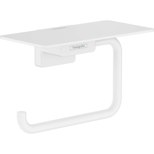 hansgrohe 41772700 AddStoris Roll Shelf Toilet Paper Holder, Matte White