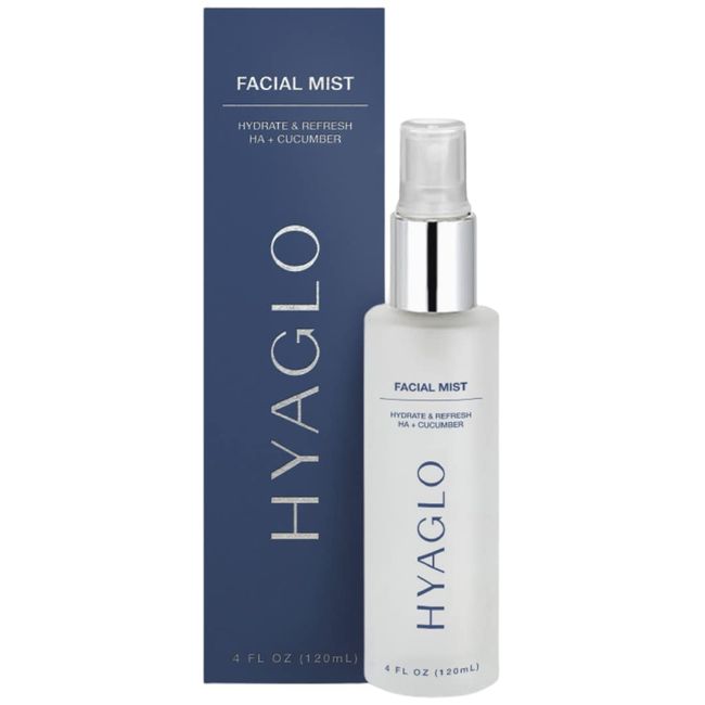 HYAGLO® Face Mist Hydrating Spray | With Cucumber & Hyaluronic Acid for Sun Burn & Tanning | Hydrating Facial Mist | 4 fl oz