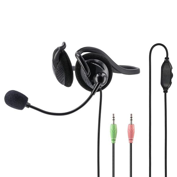 Hama NHS-P100 Neckband PC Headset, Stereo, Black, 3.5 mm