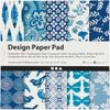 Creativ Gemusterter Karton und Papier, Blau, Einheitsgröße