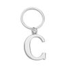 Rohans Keyring Letter - Initial Alphabet Key Ring Charm Silver and Gold (Silver, C)