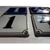 Enamel Sign House Number 11 Black and White "Handmade"