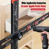 2-in-1 Drilling Positioning Ruler,Cabinet Hardware Jig (Black, 25inch)