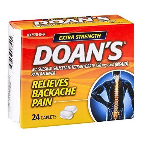Doans Extra Strength Relieves Backace Pain Reliever Caplets - 24 ea