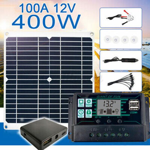 400 Watts Solar Panel Kit 100A 12V Battery Charger with Controller Caravan Boat