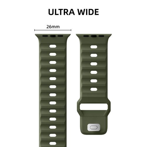 Sport Bands Compatible with Apple Watch Ultra 2 Band 49mm 46mm 45mm 44mm 42mm for Men, Soft Silicone Wristbands Waterproof Replacement Strap for iWatch Series 10 9 8 7 6 5 4 3 SE, 2 Pack