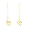 Sterling Silver Double Heart Threader Earrings