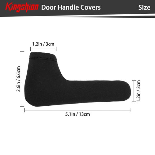 Kingshion 4 PCS Door Handle Covers, Neoprene Rubber Material Doorknob Cover, Anti-Scald Antifreeze Door Handle Protector Door Knob Cushion Cover Protect Hands from Burns and Chills, 2.6 X 5.1 Inches