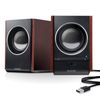Elecom MS-W13UBK Wooden Speaker, 5W, USB Powered, Black