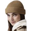 Beechfield - Harbour Beanie - Elegant Design - Shallow Crown - Biscuit