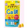 UHA Gummy Supplement Kids Calcium Iron Pineapple Mango Flavor Assorted Stand Pouch 20 Days 100 Tablets