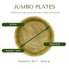 MantraRaj 27cm Jumbo Disposable Plates Biodegradable 20 Pcs Leaf Plates Compostable Plates