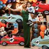 Deermon Blue Car Party Balloon