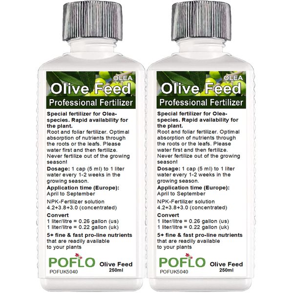 POFLO Olive Tree Liquid Fertilizer, Feed, Plant Food NPK for Olea europaea, Olea sylvestris (500ml)