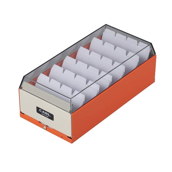 Carl CFC-600-O Card Case, Business Card Case, 600 Pieces, Orange