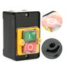 Haosie Safety Stop Switch Pushbutton，AC 220V/380V Single Phase On Off Switch，Pushbutton Switch for Mechanical Equipment Textile Machinery