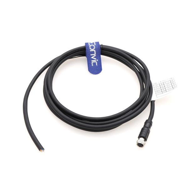 M8 Cable 8 Pin A Code Female to Open Aviation Sensor Cable Waterproof Shielded Electrical Cable for Industrial Automation Control Fieldbus Module Device Network 2m