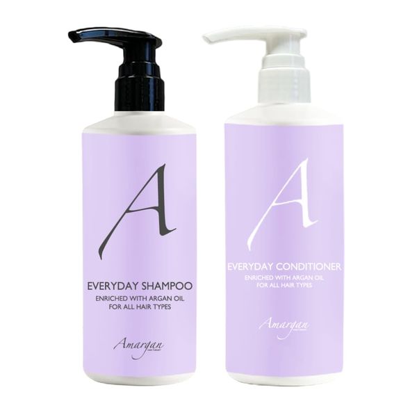 Amargan Everyday Moisturising Argan Shampoo & Conditioner Set 1 Litre