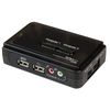 StarTech.com SV211KUSB 2 Port Black USB KVM Switch Kit with Audio and Cables