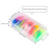 Leeko Rubber fish, worm artificial bait set, rubber bait with jig heads, pike bait, trout bait for trout, perch, pike, chub, zander