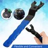 LIAMGUS Universal Angle Grinder Wrench, Adjustable Thickening Spanner Key with Non-Slip Plastics Handle (Blue Black)